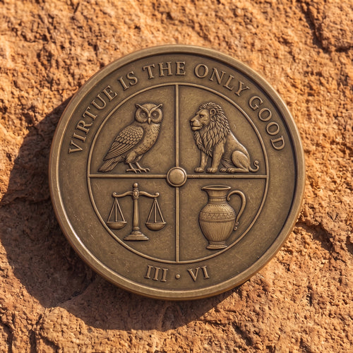 Four Stoic Virtues Coin