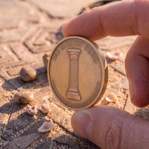 Four Stoic Virtues Coin